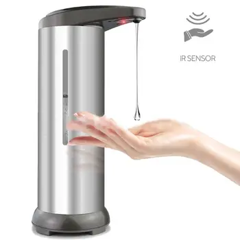 

Touchless Sensor Automatic Sanitizer Soap Dispenser Bath Stainless Steel Infrared Sensing Liquid Soap Shampoo Dispenser