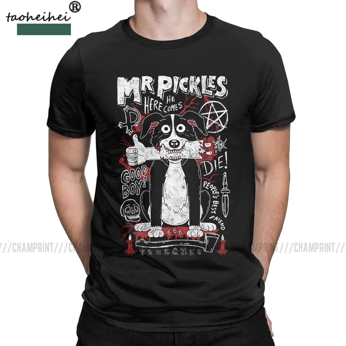 Футболка мужская с надписью Mr Pickles забавная тенниска ТВ для взрослых плавания