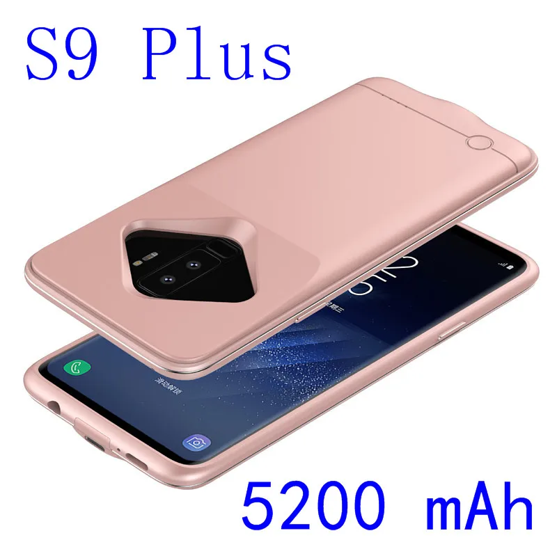 4200/5000mAh S9 Portable Metal Frame Battery Charger Case For Samsung Galaxy S8 S9 Plus Backup Power Bank Case For Samsung S9 S8 - Цвет: S9 Plus-Rose