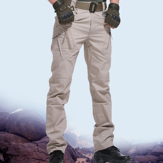 Mens Tactical Pants Multiple Pocket Elasticity Military 3