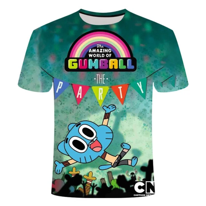 Футболка Gumball с удивительным миром футболка 3D принтом потрясающая уличная одежда
