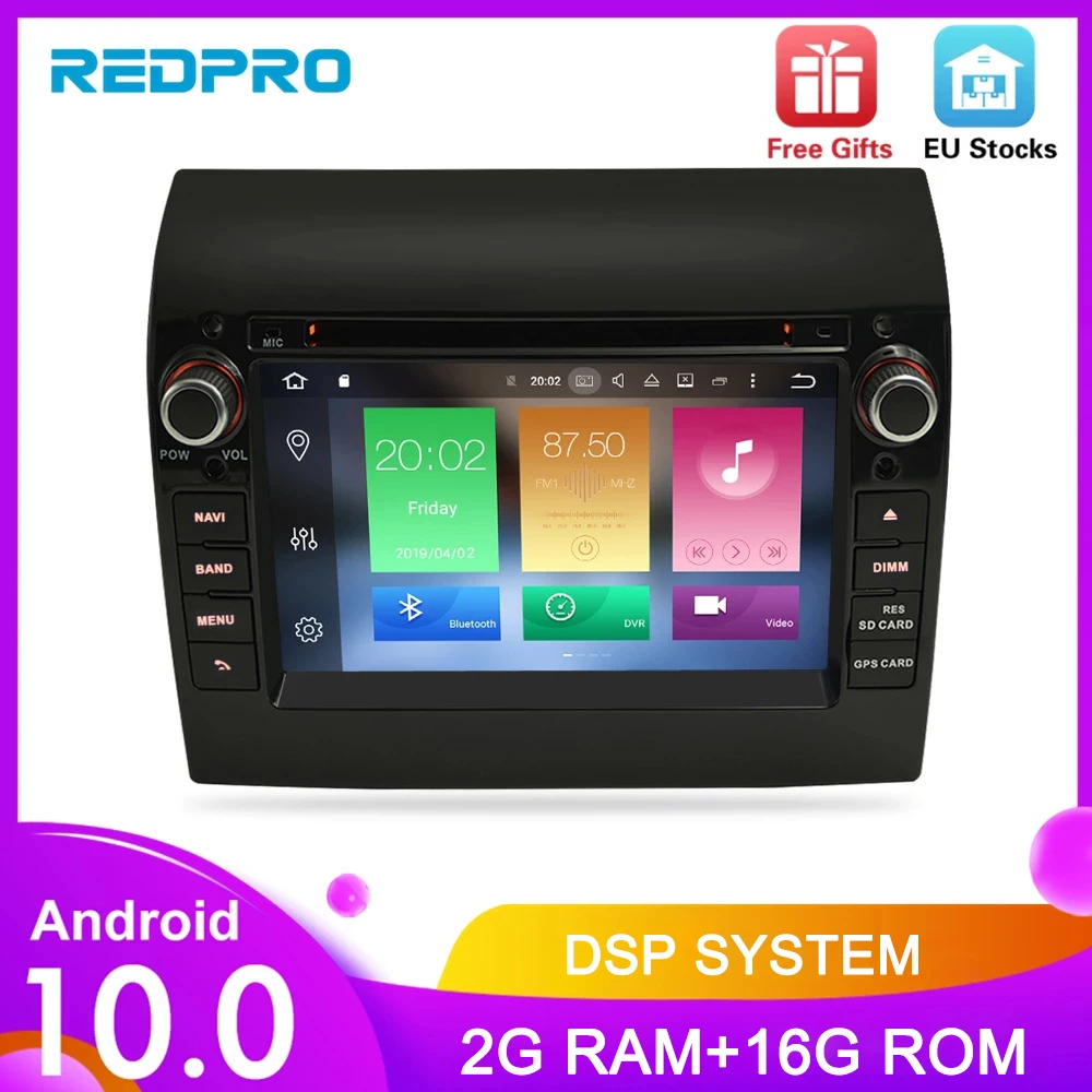 Автомобильный DVD радиоплеер Android 10 0 7 дюймов GPS навигация мультимедийная