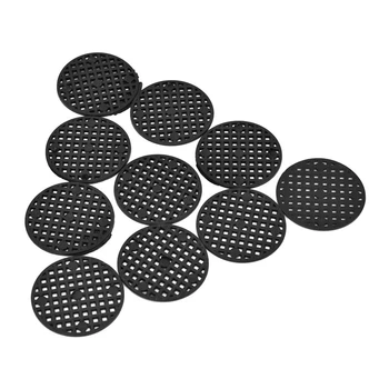 

300 Pcs Flower Pot Hole Mesh Pad Bonsai Pot Bottom Grid Mat Bottom Mat Prevent Soil Loss Breathable Gasket (Black)