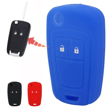 

For Opel Vauxhall Corsa Meriva Combo Romet Insignia Astra Zafira Silica Gel 2 Buttons Remote Car Key Case Cover Protector Skin