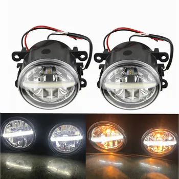 

2pcs Fog Lamp Assembly Super Bright LED Fog Light For Citroen C4 CACTUS 2014 2015 2016 Halogen Fog Lights DRL Lamp