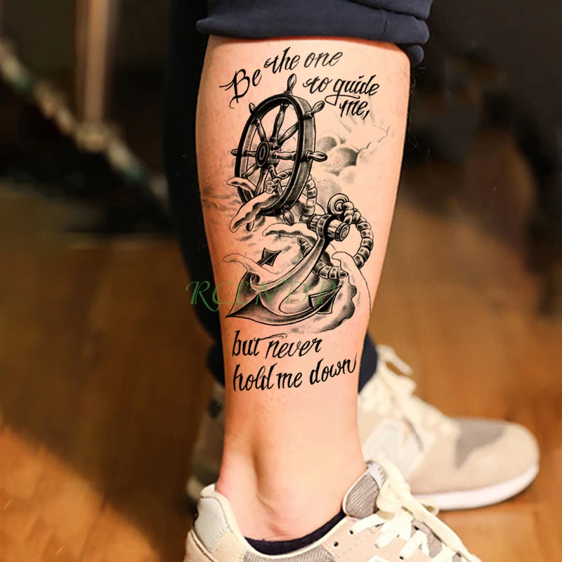 Водостойкая временная татуировка наклейка якорь большого размера поддельные тату флэш-тату Татуировка временный боди-арт для женщин девушек и мужчин