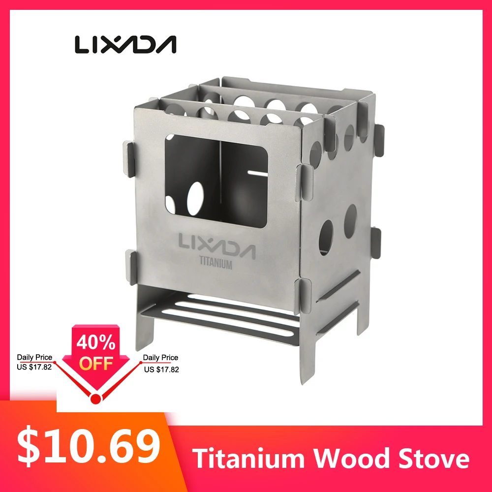 lixada folding wood stove