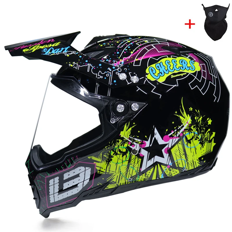 MSUEFKD внедорожный мото rcycle шлем с солнцезащитным козырьком moto-Cross moto cross шлем с двойным щитком racing moto - Цвет: 12a