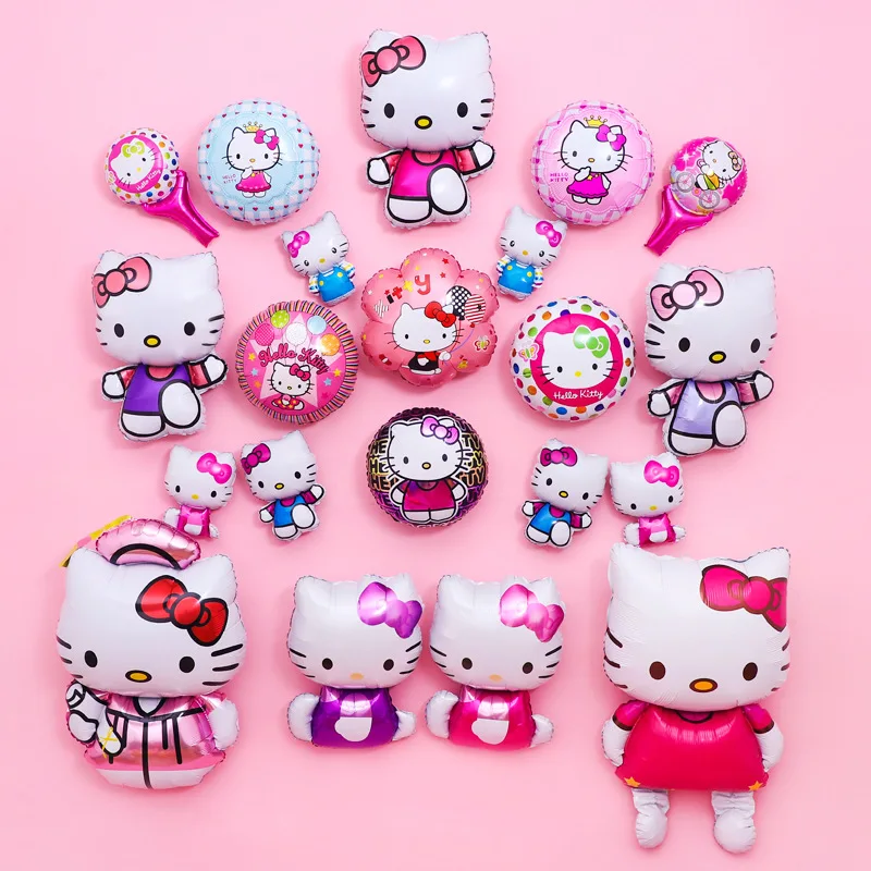 Мультфильм Hello Kitty алюминиевые воздушные шары для украшения вечеринок детский