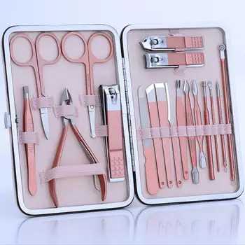 Nail Clipper Set Manicure Set Pedicure Set Stainless Steel Nail Cutter Professional Nail Art Set Nail Clipper Cuticle Pusher Kit stainless steel nail clipper silver