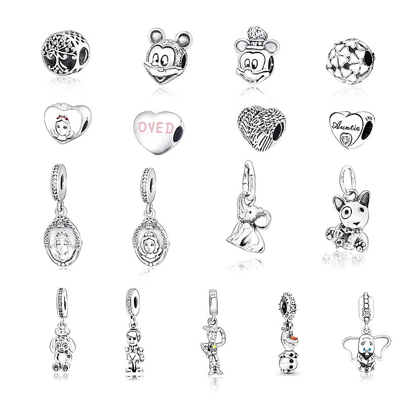 Бесплатная доставка 925 серебряное покрытие замок из бисера Roumd сказочное