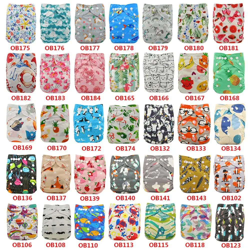 

20PACK Ohbabyka Reusable Baby Diapers Cloth Nappy Baby Pocket Cover Washable Baby Cloth Diapers Nappy Pants One Size Fits All