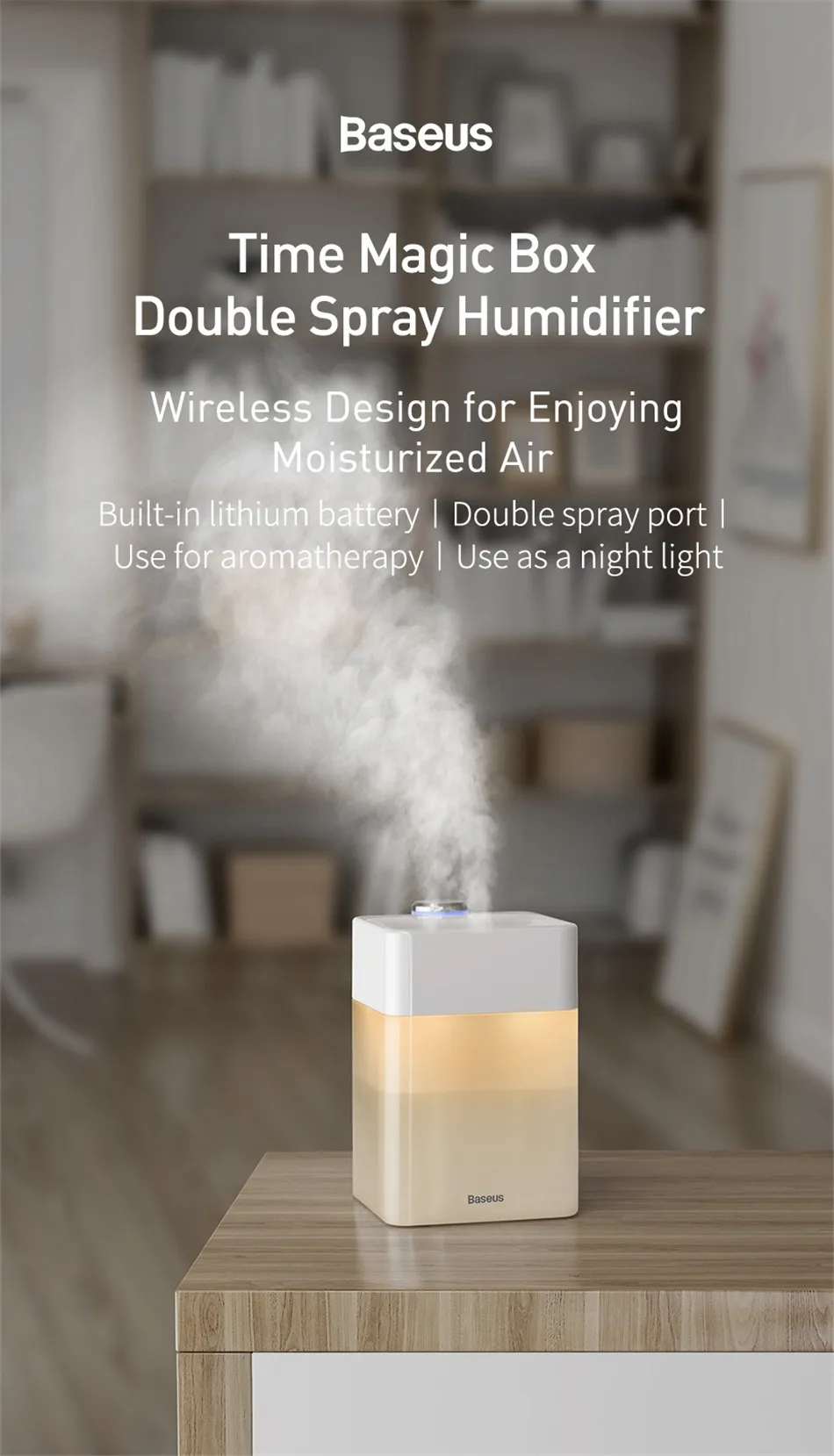 Baseus Time Magic Box Dual Spray Humidifier 4 Baseus Time Magic Box Dual Spray Humidifier 4