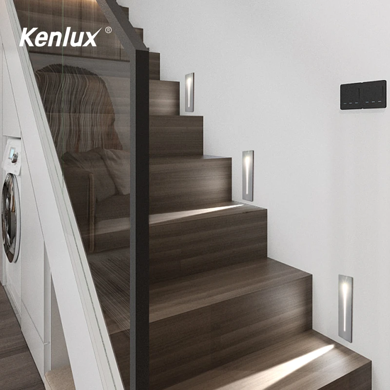 Kenlux 3w Tersembunyi Led Tangga Lampu Ac85 265v Indoor Sudut Lampu Dinding Langkah Dekorasi Lampu Lorong Tangga Tempat Lilin Cahaya Langkah Lampu Dinding Luar Aliexpress