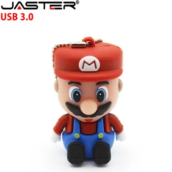

JASTER Mario USB 3.0 Flash Drive 64GB 32GB Pendrive 16GB 04GB 08GB USB Flash Disk Cartoon Thumb Pen Drive Gifts flash superhero