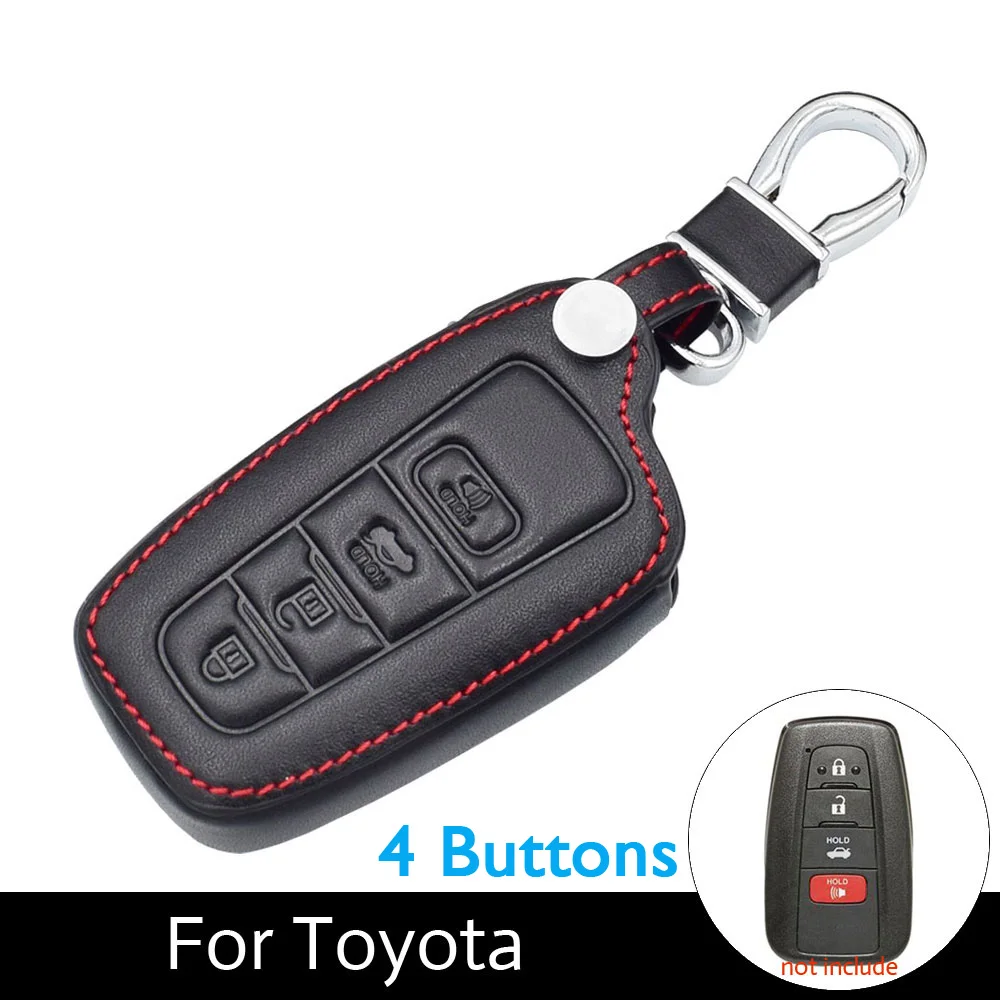 ATOBABI кожаный чехол для ключа автомобиля для Toyota CHR C-HR Prius камера заднего вида RAV4 пульт дистанционного управления Fob оболочки крышки ключей сумка