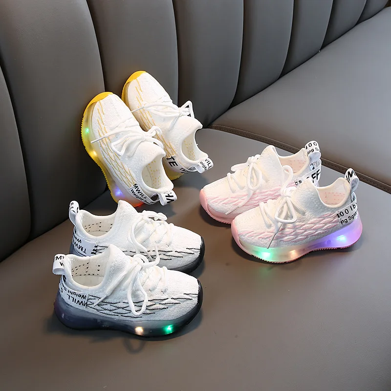 

Boys Sneaker Girls Kids Led Shoes With Lights Sneaker Spring Autumn Shoes Children Toddler Baby Girl Shoes New Arrival 2020