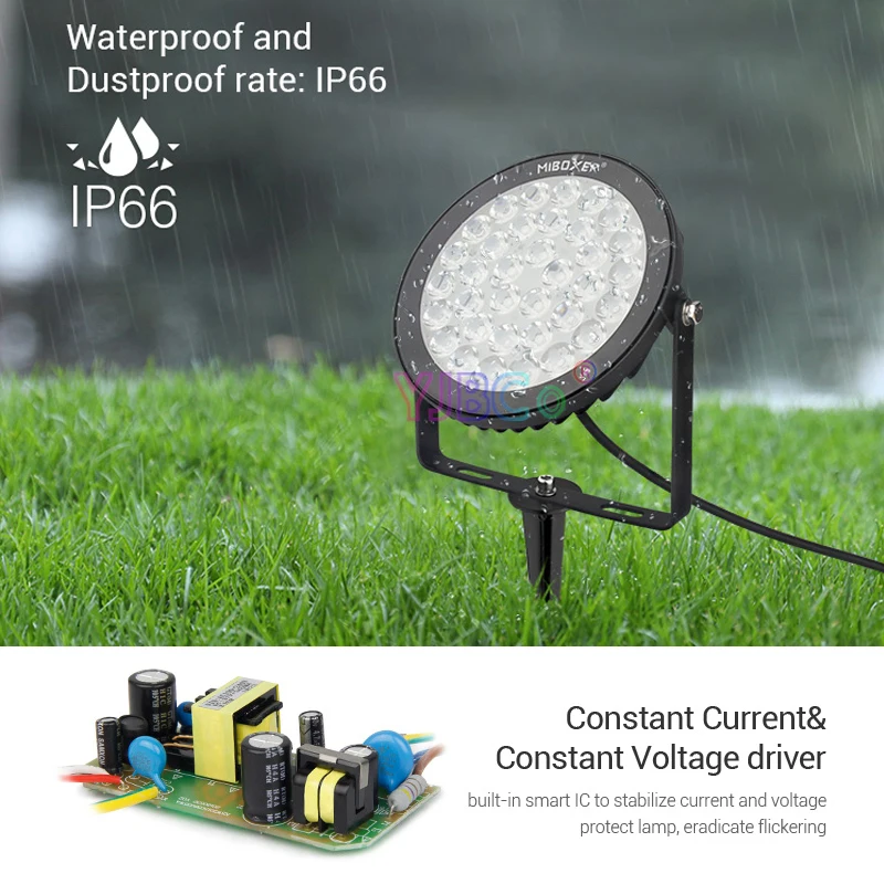 Miboxer 15 Вт RGB+ CCT умный светодиодный садовый светильник FUTC03 AC100~ 240V IP65 Водонепроницаемый светодиодный открытый лампа Сад Освещение