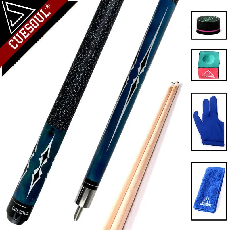 CUESOUL High Quality Maple Billiard Cues Shaft 11.5mm/12.75mm Tips 1/2 Split Pool Billiards Cue Stick 58 Inch