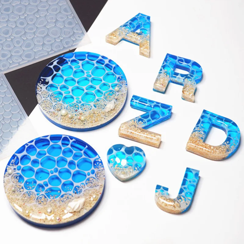 

DIY Handcraft Mold UV Resin Epoxy Resin Silicone Glue Mold Water Lines Mold Marine Wind Mold Jewelry Tools