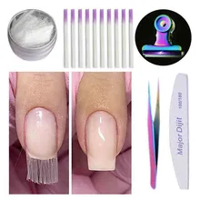Профессиональное волокно стекло для ногтей шелковая Форма Советы волокно стекло Форма для ногтей высокое качество дизайн ногтей наращивание маникюра инструмент