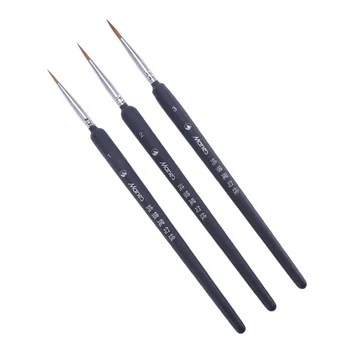 

3pcs Durable Professional Premium Painting Brushes Wolf Hair Brush for Detail Art Painting Acrylic Watercolor