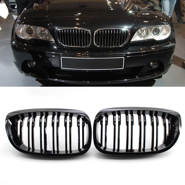 Grilles de calandre diamantées pour pare-chocs avant de voiture,  accessoires de décoration extérieure, style météore, BMW E46, 4 portes, 4D,  série 3, 02-05 - AliExpress