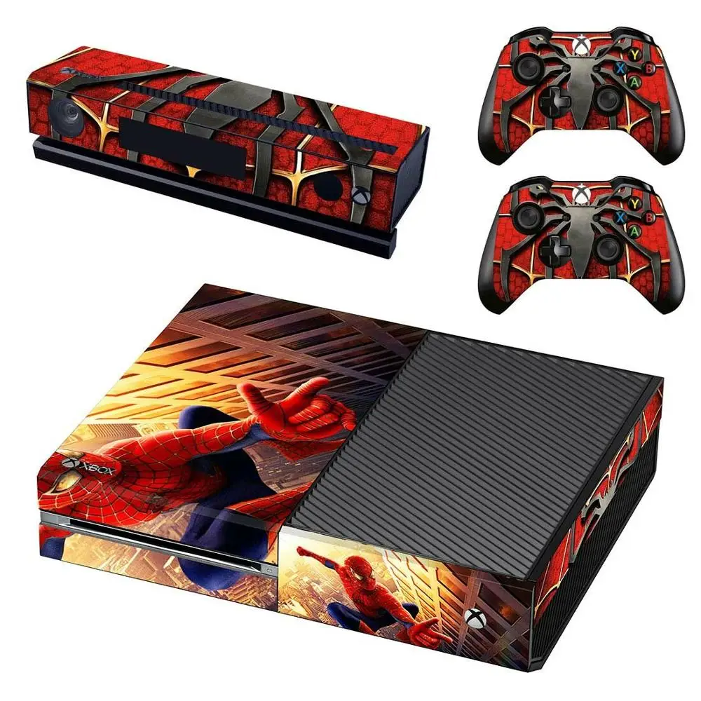 Marvel, Мстители, Человек-паук, наклейка для Xbox One, консоль и Kinect, 2 контроллера для Xbox One, наклейка из винила - Цвет: GSTM0698
