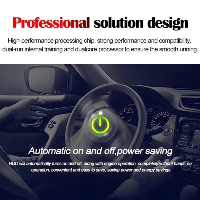 M8 Car HUD Head-up Display OBD2 II Overspeed Warning System Projector Windshield Auto Electronic Voltage Alarm Car Accessories
