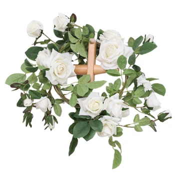 

5 Pack 180cm Artificial Flowers Rose Ivy Vine Wedding Decor Real Press Silk Flower Garland with Leaves for Home Hanging Decor