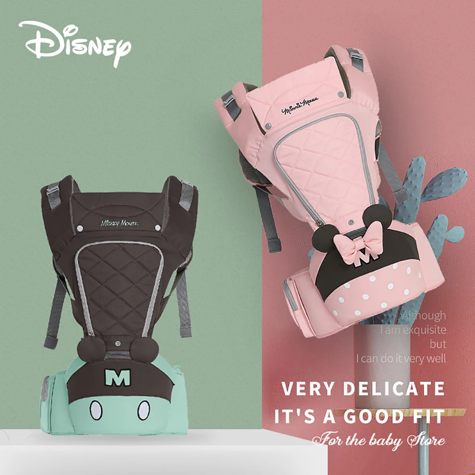 Disney 0-36 Months Bow Breathable Front Facing Baby Carrier Hipseat 20kg Infant Comfortable Sling Backpack Pouch Wrap Carriers