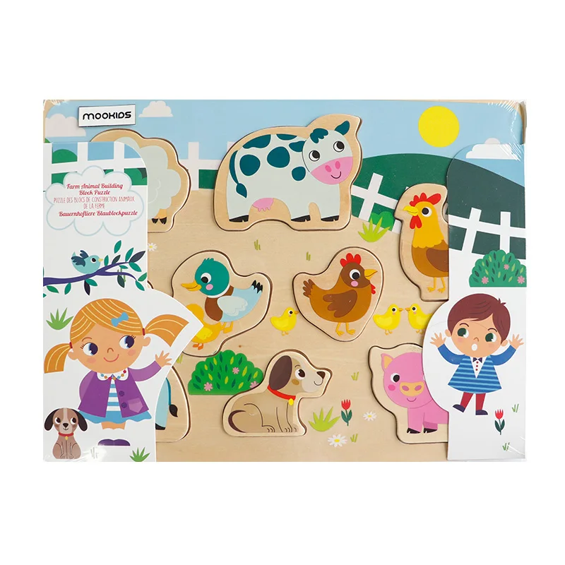 

Children's Animal Wooden Puzzle Board Toys Baby Wooden Puzzle Farm Puzzle Toy for Kidschildren educational toys