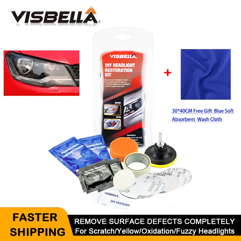 Visbella Headlight Restoration Kit Diy Headlamp Brightener For Car Auto Care Head Lamp Lense Repair Clean Light Polishing Paste Polish Light Polishing Paste For Carcar Care Kit Aliexpress