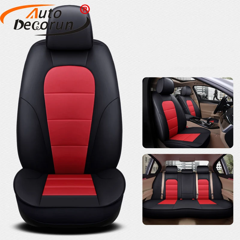 AutoDecorun Tailored Perforated Leather Seat Covers for VW Volkswagen