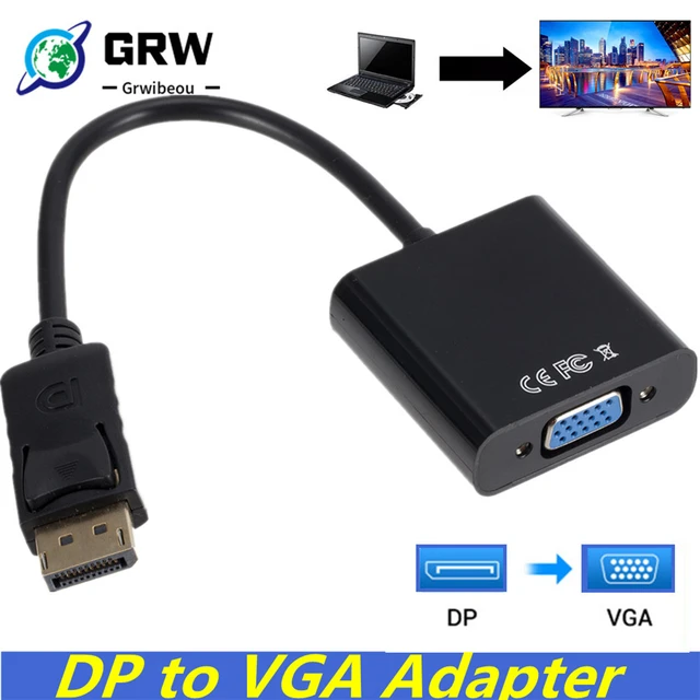 Câble HDMI vers VGA professionnel mâle vers mâle 1.8m 1080P, adaptateur AV,  convertisseur vidéo plaqué or 24K pour sortie d'affichage PC TV - AliExpress