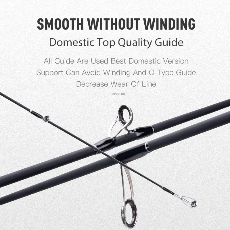 Kingdom Fishing Rod Combo Spinning/Casting Rod&Reel&Line Winter Fishing Accessories 1.8/2.1/2.4/2.7m Feeder Pole 3 Sections