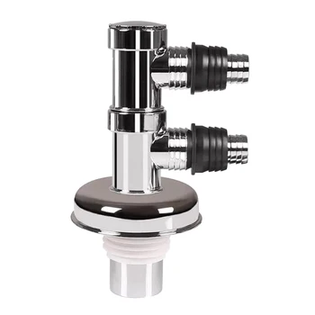 

Fittings Kitchen Sink Washing Machine Connector Chrome Plated Laundry Hose Splitter Water Drain Pipe Diverter Easy Install Home