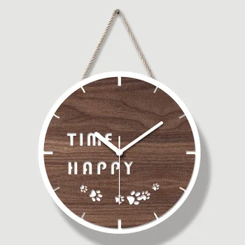 

Creative Acrylic Wall Hanging Wall Clock Happy Time Mute Wall Clock Suitable for Living Room Office