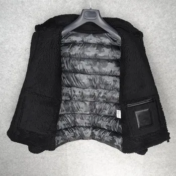 

2020 Winter Thick Warm Down Coats Male Slim Fit Pocket Zipper Outerwear Luxury Genuine Leather Motorcycle Jacket Plus Size 3XL