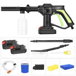 110v 220v sem fio de alta pressão lavadora de carro arma de limpeza recarregável arma de lavagem de carro elétrica máquina de espuma de pistola de água