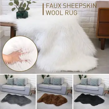 

Multicolored Luxurious Warm Anti-Skid Fluffy Rugs Wool Carpet Carpet Floor Home Chair Bedroom Mat Sofa Dining Room Decoration