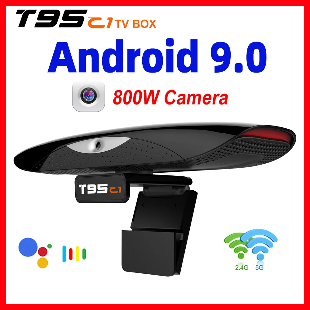 Приставка Смарт ТВ T95C1 Android 2020 9 0 дюйма 800 Вт 2 4 Мбит/с|ТВ-приставки и медиаплееры| |