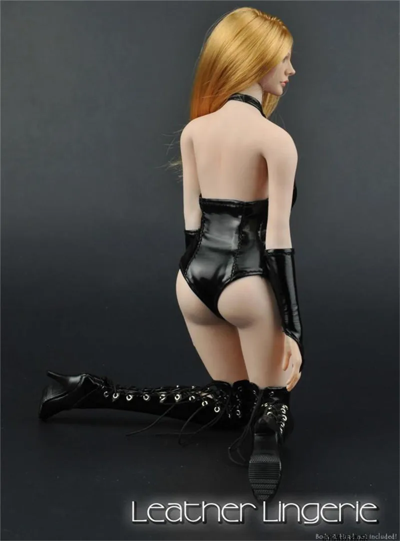 Interior de Couro Corpo sem Costura Escala Feminina Sexy Roupa Interior Conjunto & Botas Ocas Caber 12 Clothing Seamless Roupas Zy5009 1 - 6 10 Brinquedos e hobbies