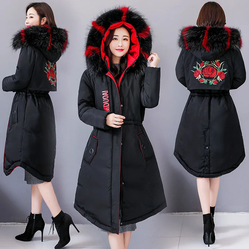 

Winter Cotton-padded Clothes Women's Mid-length 2018 Winter New Style Korean-style Loose-Fit BF Cotton Coat Winter Thick Cotton-