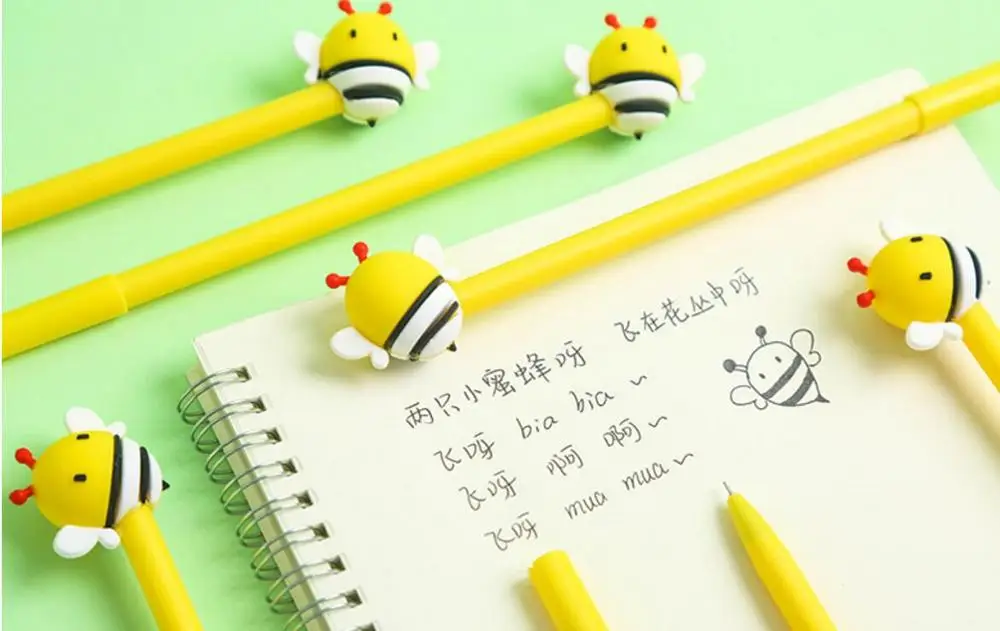 Новый маленький медовый пчелиный гель ручка милый мультфильм канцелярский