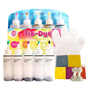 

5 Bottles Tulip Permanent One-step Tie-Dye Kit DIY Clothing Graffiti Dye for Fabric Textile Craft Arts Clothes Solo Projects Dye