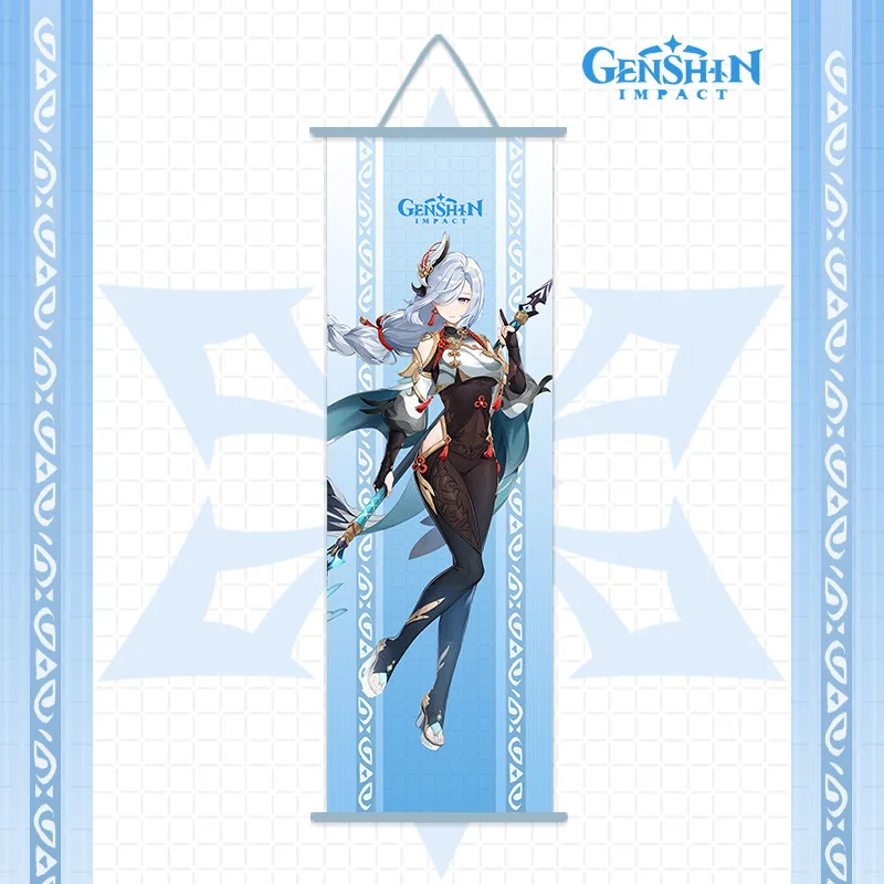 Anime Ornament Game Impact Anime Cosplay Wall Scrolls Kazuha Baal Ayaka Tighnari Alhaitham Itto Nilou Shenhe Wanderer Fans Collections Props wall hanging poster