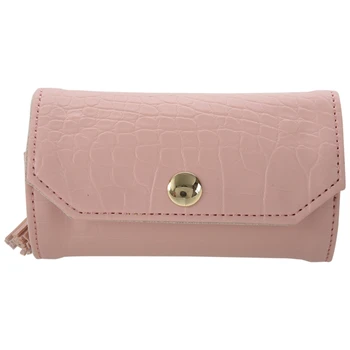 

Travel Jewelry Organizer,Portable Leather Jewelry Roll for Travel,Mini Size & Light Weight Jewelry Storage Organizer Bag for Dai