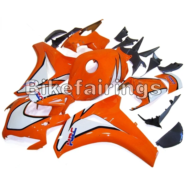 Инъекции полный комплект обтекателя Для Honda CBR1000RR 2008 2009 2010 2011 CBR 1000 RR ABS Пластик мотоциклетный кузов-оранжевого и белого цветов в стиле хип