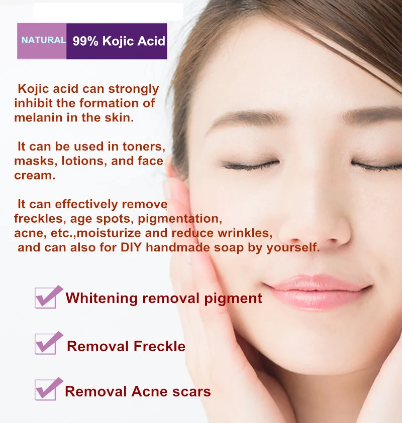 

20ml Pure Kojic Acid Brightening Serum Wrinkle Removal Freckle Melasma Acne Scar Pigment Melanin Essence